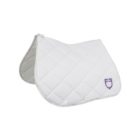 Zadeldek springen met meerkleurig logo GP Equestro Wit / wit / dahlia violet