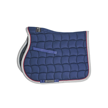 Tapis de selle obstacle avec galons contrastés Red Trim Equestro Tapis de selle obstacle avec galons contrastés Red Trim Equestro
