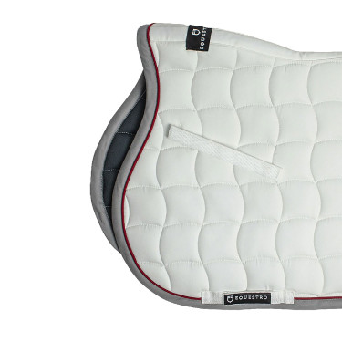 Tapis de selle obstacle avec galons contrastés Red Trim Equestro Tapis de selle obstacle avec galons contrastés Red Trim Equestro