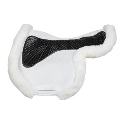 Springdeken Numnah met gelgrip aan beide zijden en volledige schapenvacht rand Acavallo Wit / wit Springdeken Numnah met gelgrip aan beide zijden en volledige schapenvacht rand Acavallo Wit / wit