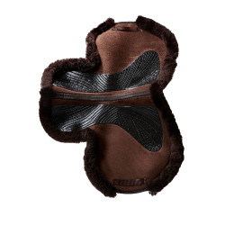 Tapis de saut Numnah avec grip en gel des deux côtés et bordure en mouton complet Acavallo Marron / marron Tapis de saut Numnah avec grip en gel des deux côtés et bordure en mouton complet Acavallo Marron / marron