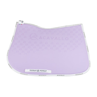 Tapis de saut en lycra avec grip en gel et dessous en fibre de bambou Acavallo Lilas / blanc Violet