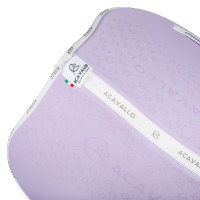Tapis de saut en lycra avec grip en gel et dessous en fibre de bambou Acavallo Lilas / blanc Violet