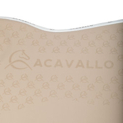 Tapis de saut en lycra avec grip en gel et dessous en fibre de bambou Acavallo Sable / blanc Beige