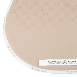 Tapis de saut en lycra avec grip en gel et dessous en fibre de bambou Acavallo Sable / blanc Beige