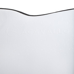 Tapis de saut en lycra avec grip en gel et dessous en fibre de bambou Acavallo Blanc / noir