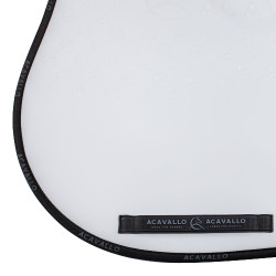 Tapis de saut en lycra avec grip en gel et dessous en fibre de bambou Acavallo Blanc / noir