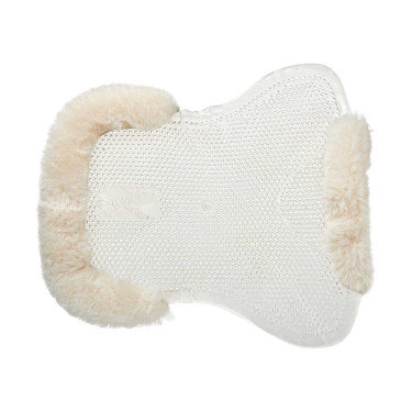 Amortisseur gel poney avec découpe et bordure en peau de mouton Classic Acavallo Transparent / naturel