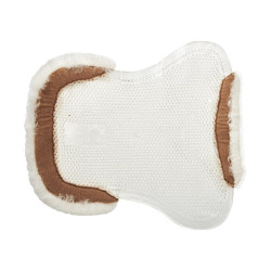 Amortisseur gel poney avec découpe et bordure en peau de mouton Classic Acavallo Transparent / naturel