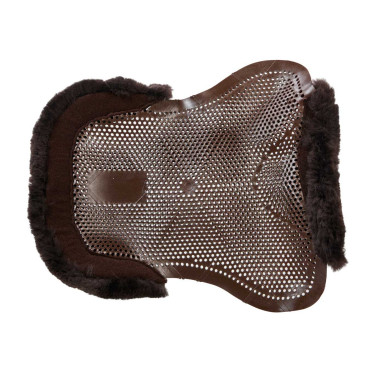 Gel schokdemper pony met uitsnijding en rand van schapenvacht Classic Acavallo Bruin / bruin