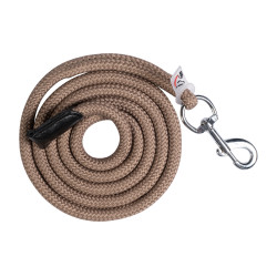 Longe Carlotta avec mousqueton HKM Taupe Marron
