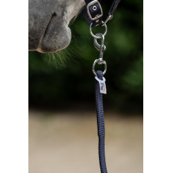 Longe Carlotta avec mousqueton HKM Bleu foncé