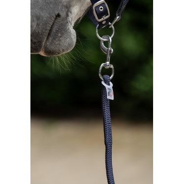 Longe Carlotta avec mousqueton HKM Bleu foncé