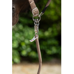 Longe Carlotta avec mousqueton anti-panique HKM Taupe Marron Longe Carlotta avec mousqueton anti-panique HKM Taupe Marron