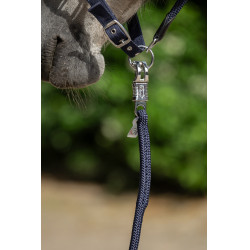 Longe Carlotta met paniekhaak HKM Donkerblauw