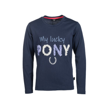 Kinderpoloshirt met lange mouwen Aymee HKM Donkerblauw