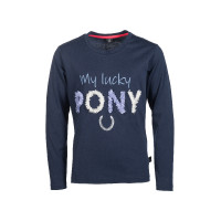 Polo à manches longues enfant Aymee HKM Bleu foncé