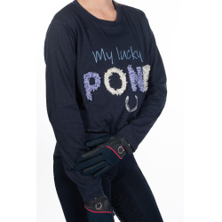 Polo à manches longues enfant Aymee HKM Bleu foncé