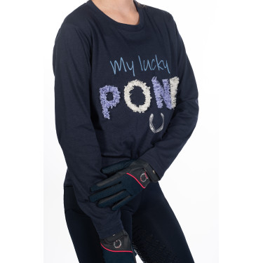 Polo à manches longues enfant Aymee HKM Bleu foncé