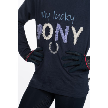 Kinderpoloshirt met lange mouwen Aymee HKM Donkerblauw