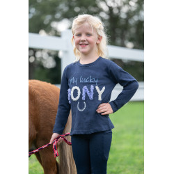 Polo à manches longues enfant Aymee HKM Bleu foncé