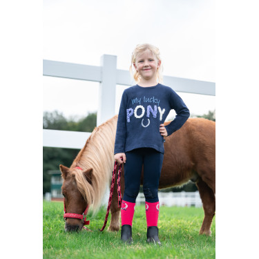 Kinderpoloshirt met lange mouwen Aymee HKM Donkerblauw