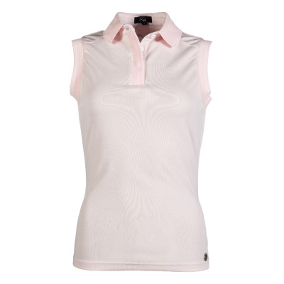 Polo femme Catherine sans manches HKM Rose clair
