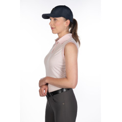 Polo femme Catherine sans manches HKM Rose clair