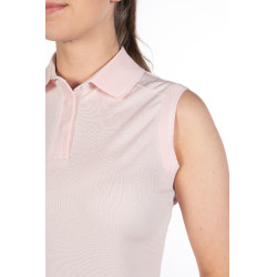 Polo femme Catherine sans manches HKM Rose clair