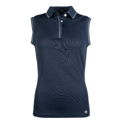 Polo femme Catherine sans manches HKM Bleu foncé