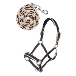 Set halster met musketon Kopenhagen HKM Zwart Set halster met musketon Kopenhagen HKM Zwart