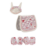 Set design Cuddle Pony HKM Blanc cassé / rose