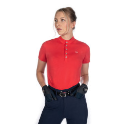 T-shirt fonctionnel femme Aruba manches courtes HKM Rouge T-shirt fonctionnel femme Aruba manches courtes HKM Rouge