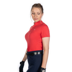 Dames functioneel T-shirt Aruba korte mouwen HKM Rood Dames functioneel T-shirt Aruba korte mouwen HKM Rood