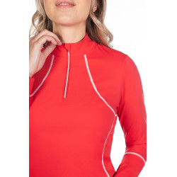 T-shirt fonctionnel femme Aruba manches longues HKM Rouge T-shirt fonctionnel femme Aruba manches longues HKM Rouge