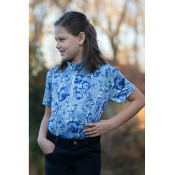Functioneel T-shirt Charlotte Kids HKM Donkerblauw / lichtblauw