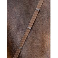 Rênes LeMieux Webbed Continental Marron / argent Rênes LeMieux Webbed Continental Marron / argent