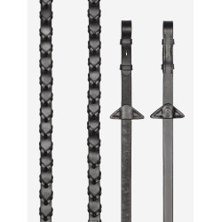 Gevlochten teugels LeMieux Bruin / zilver