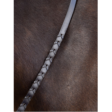 Rênes tressées LeMieux Marron / argent Rênes tressées LeMieux Marron / argent