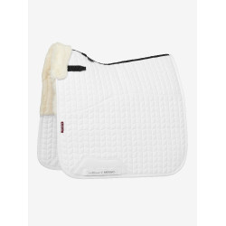 Tapis Amortisseur LeMieux Merino+ Lined Dressage Square Blanc / naturel