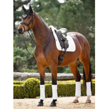 Tapis Amortisseur LeMieux Merino+ Lined Dressage Square Blanc / naturel