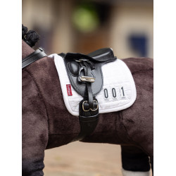 Tapis de selle Square Dressage pour jouet Mini Poney LeMieux Blanc