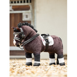 Tapis de selle Square Dressage pour jouet Mini Poney LeMieux Blanc