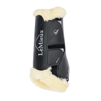 Dressuur beschermers schapenvacht LeMieux Motionflex Zwart / natuur