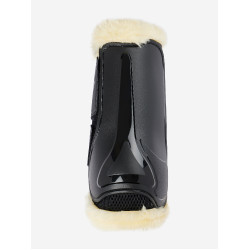 Guêtres de dressage mouton LeMieux Motionflex Noir / naturel Guêtres de dressage mouton LeMieux Motionflex Noir / naturel