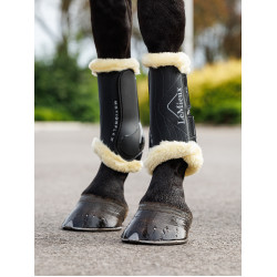 Guêtres de dressage mouton LeMieux Motionflex Noir / naturel Guêtres de dressage mouton LeMieux Motionflex Noir / naturel