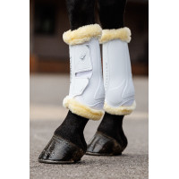 Dressuur beschermers schapenvacht LeMieux Motionflex Wit / natuurlijk