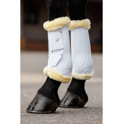 Dressuur beschermers schapenvacht LeMieux Motionflex Wit / natuurlijk