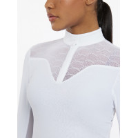 Polo de concours Emily LeMieux manches longues Blanc