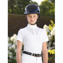 Wedstrijdpolo Eva LeMieux Young Rider met korte mouwen Oud model wit Wedstrijdpolo Eva LeMieux Young Rider met korte mouwen Oud model wit